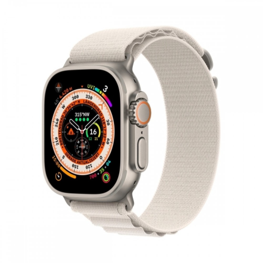 Watch Apple Watch Ultra LTE 49mm Titanium Case with Alpine Loop S - Starlight EU Smart Watch Watch Apple Watch Ultra LTE 49mm Titanium Case with Alpine Loop S - Starlight EU Smart Watch